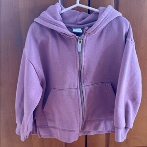 Zara Kids Zip-Up Hoodie Jacket - Mauve Pink